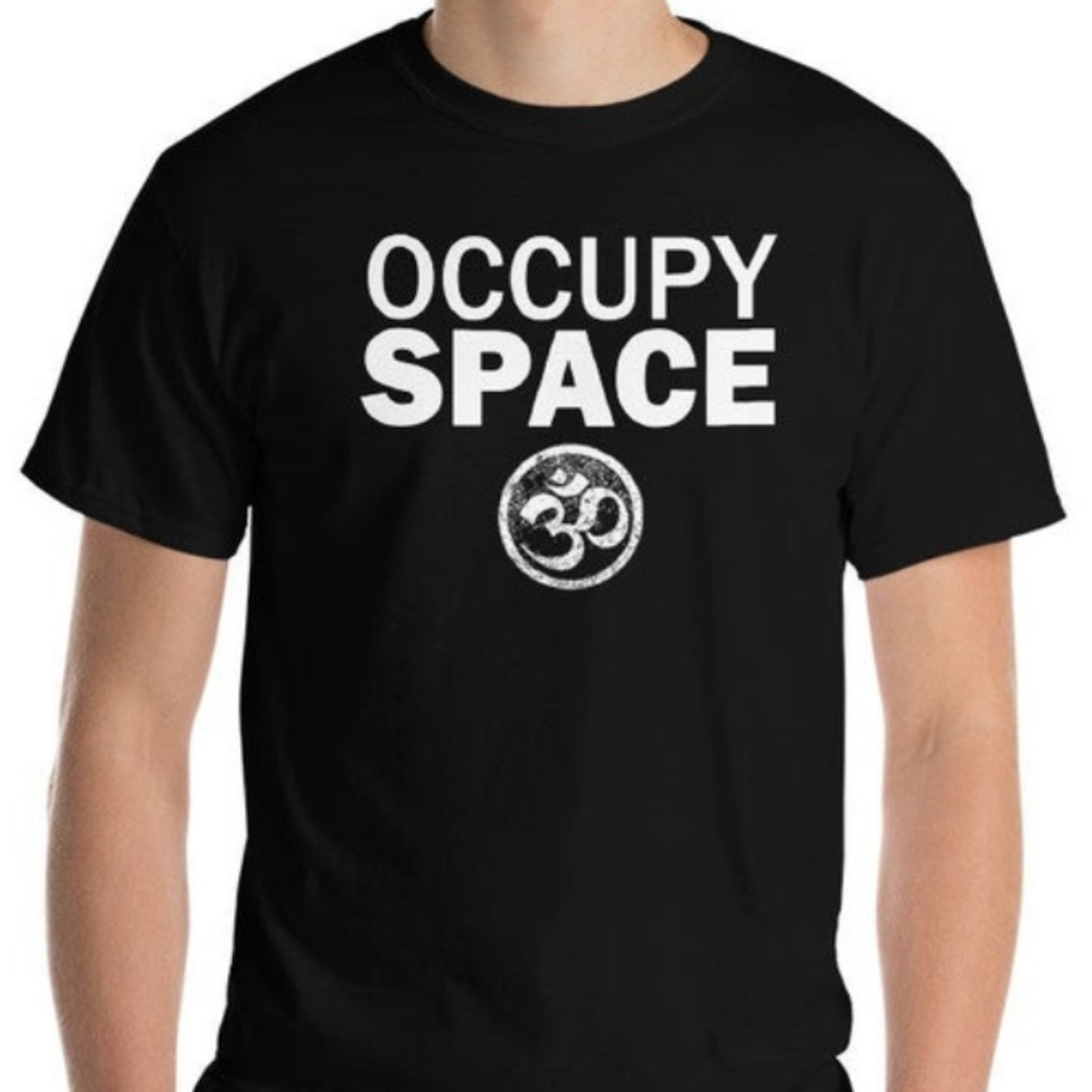 Occupy Space Om Yoga Tshirt New